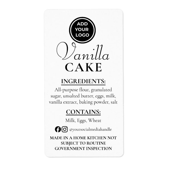 Etiqueta de Ingredientes de la Ley de la Cabaña de (Frente)