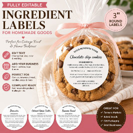 Etiqueta de Ingredientes de Productos Caseros Simp