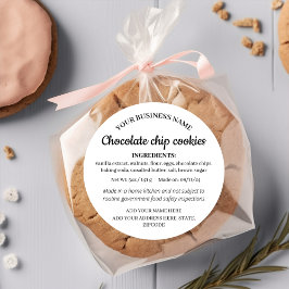 Etiqueta de Ingredientes de Productos Caseros Simp