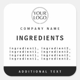 Etiqueta de ingredientes del logotipo de la Compañ