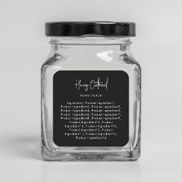 Etiqueta de ingredientes Minimalistas de guiones d