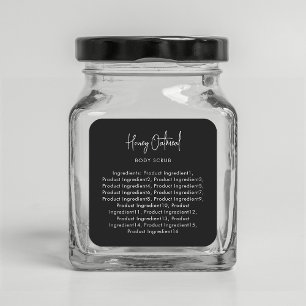 Etiqueta de ingredientes Minimalistas de guiones d