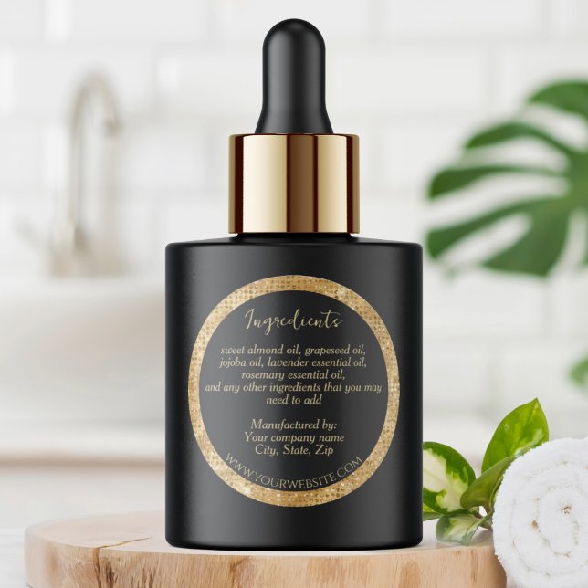 Etiqueta de ingredientes Purpurinas de lujo negro  (Subido por el creador)