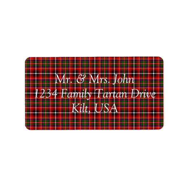 Etiqueta de Innes Tartan (Frente)