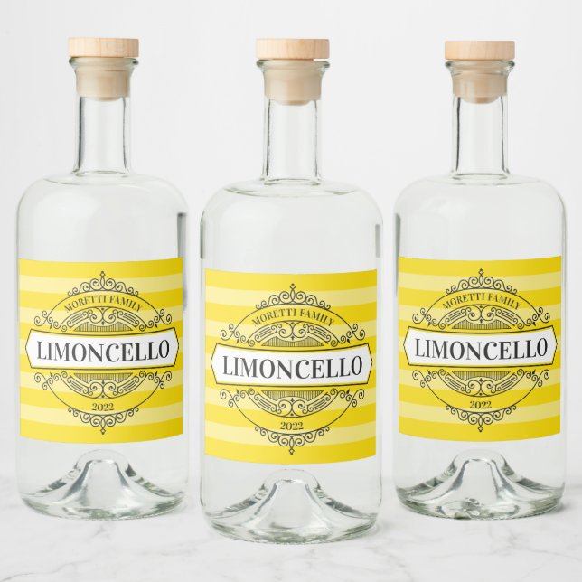 Etiqueta de insignia de época de Limoncello (Botellas)