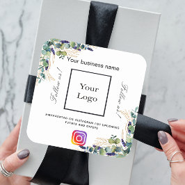 Etiqueta de instagram del logotipo empresarial de 