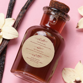 Etiqueta de instrucciones de extracción de vainill