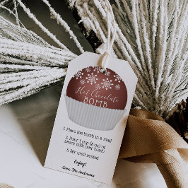 Etiqueta de instrucciones para bombas de chocolate