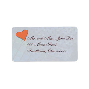 Etiqueta de Invitación de Corazón Azul Hermoso Tex