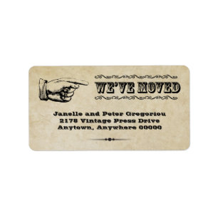 Etiqueta de Invitación de movimiento de puntero de