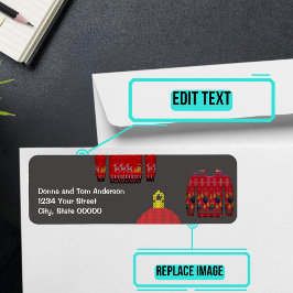 Etiqueta de invitación para fiesta de vacaciones d