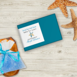 Etiqueta de jabón artesanal de marfil azul marfil