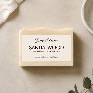 Etiqueta de jabón de cosméticos simple beige moder