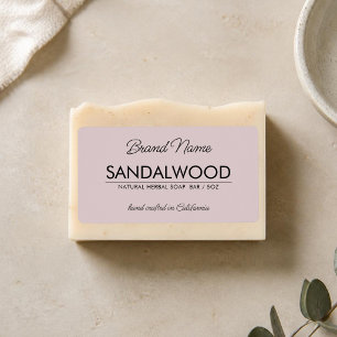 Etiqueta de jabón de cosméticos simple mauve moder