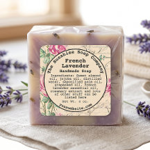 Etiqueta de jabón de cosméticos vintage Shabby Chi