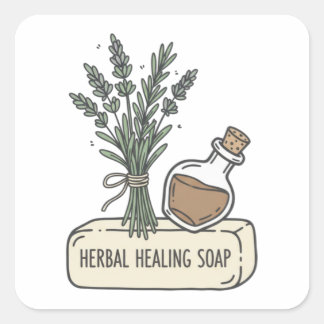 Etiqueta de Jabón de Curación Herbal | Cuidado de