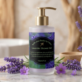 Etiqueta de jabón de lavanda - cuadrada con ingred