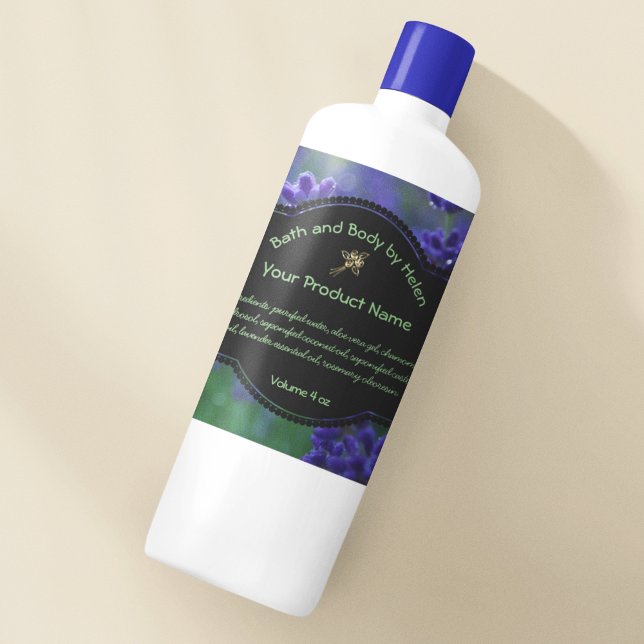 Etiqueta de jabón de lavanda - cuadrado con ingred (Subido por el creador)