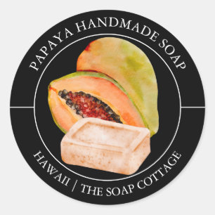 Etiqueta de jabón de papaya