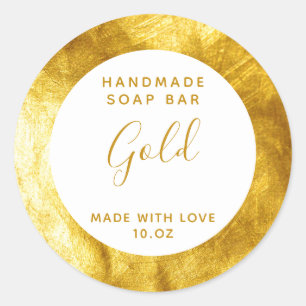 Etiqueta de jabón dorado personalizable