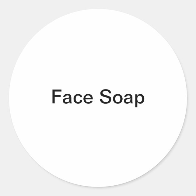 Etiqueta de jabón facial/ (Anverso)