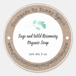 Etiqueta de jabón hecha a mano | Papel de imitació