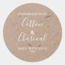 Etiqueta de jabón personalizable Papel de Kraft rú