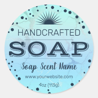Etiqueta de jabón redondo artesanal