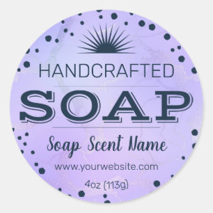 Etiqueta de jabón redondo artesanal