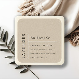 Etiqueta de jabón rústico simple y elegante
