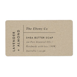 Etiqueta de jabón rústico simple y elegante