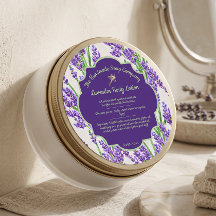 Etiqueta de jabón y cosméticos de flores de lavand