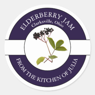 Etiqueta de jam de Elderberry