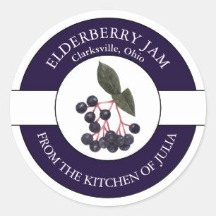 Etiqueta de jam de Elderberry