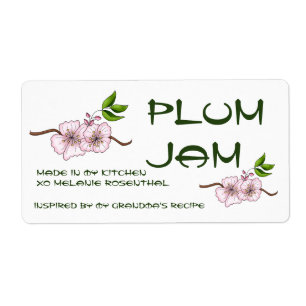 Etiqueta de Jam Jar Plum (Personalizar)