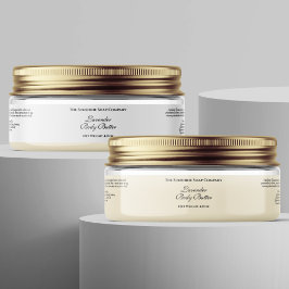 Etiqueta de Jar de cosméticos blancos impermeables