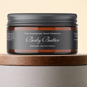 Etiqueta de Jar de cosméticos grises clásicos de 1