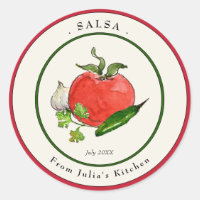 Etiqueta de Jar de salsa de tomate casero