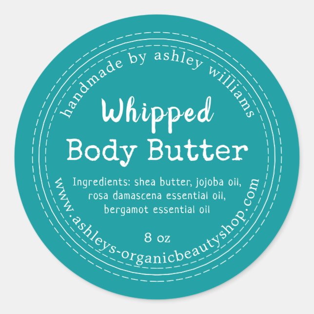 Etiqueta de Jar Orgánico Verde para Mantequilla co (Anverso)