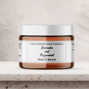 Etiqueta de Jar para cosméticos blancos simples de