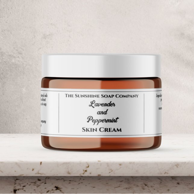 Etiqueta de Jar para cosméticos blancos simples de (Subido por el creador)