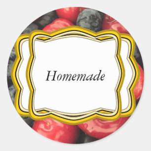 Etiqueta de jarabe de arándano de arándano y cerez