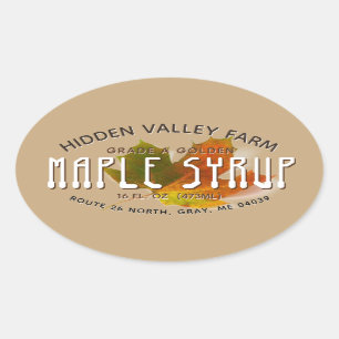 Etiqueta de jarabe de arce