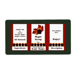 Etiqueta de jarabe de arce 3