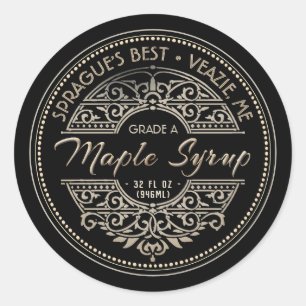 Etiqueta de jarabe de arce vintage