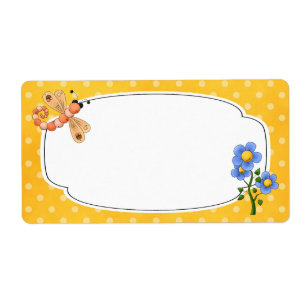 Etiqueta de jardín de la libélula