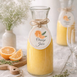 Etiqueta de Jarra para Mimosa de Jugo de Naranja