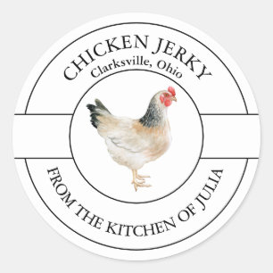 Etiqueta de jerky de pollo