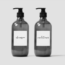 Etiqueta de juego de Toiletry de acondicionador de