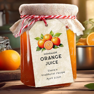 Etiqueta de jugo de naranja vintage para despensa 